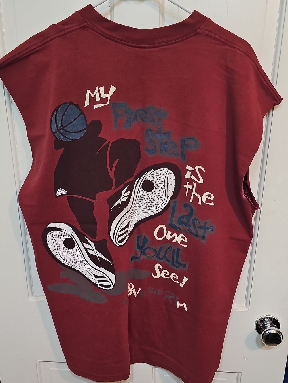 Reebok Maroon Basketball Graphic Tank Top